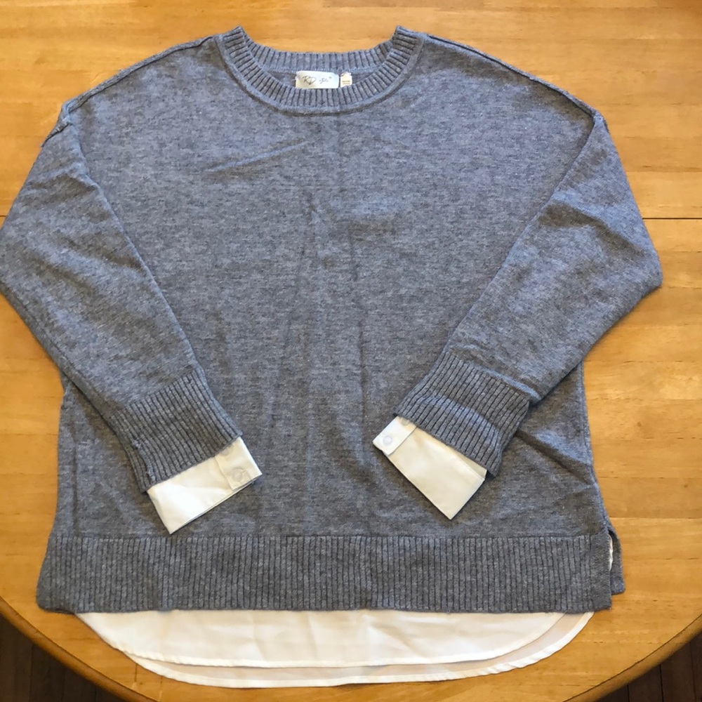 Stitch Fix Grey Sweater w/ attached cuffs